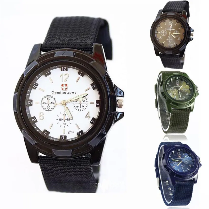 Мужские наручные часы Aimecor Модные Военные Спортивные Gemius Army Racing Force тканевые