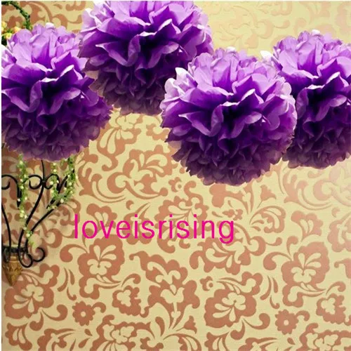 Free Shipping--10"(25cm) 50pcs Red Tissue Paper Pom Poms Flower Ball Baby Shower Favor Party Decor-Mixed 20 Colors uPick | Дом и сад
