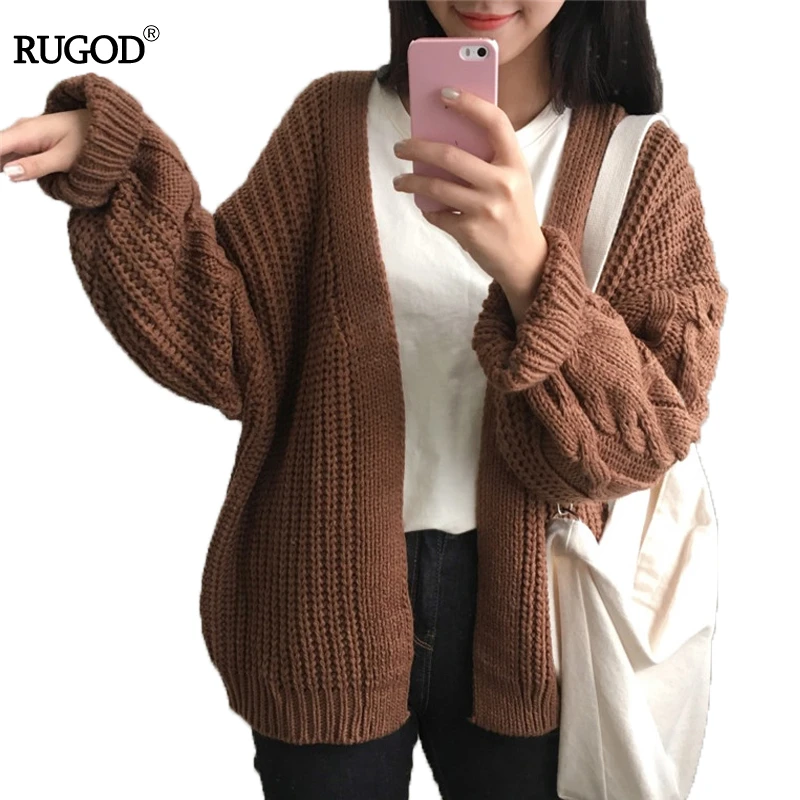 Женский трикотажный кардиган с V образным вырезом и длинным рукавом|sweater top|warm