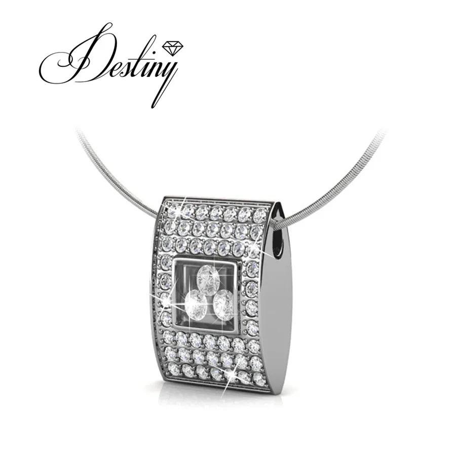 Destiny Jewellery 2018 квадратных моды кулон украшен кристаллами от Swarovski ожерелье модный