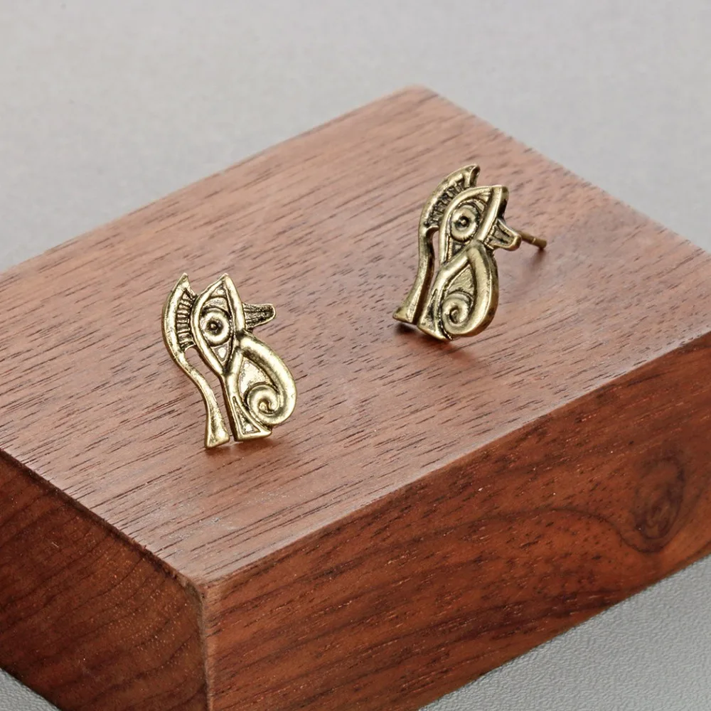 Ностальгия Глаз Гора мужские серьги Египет амулет египетские ювелирные изделия