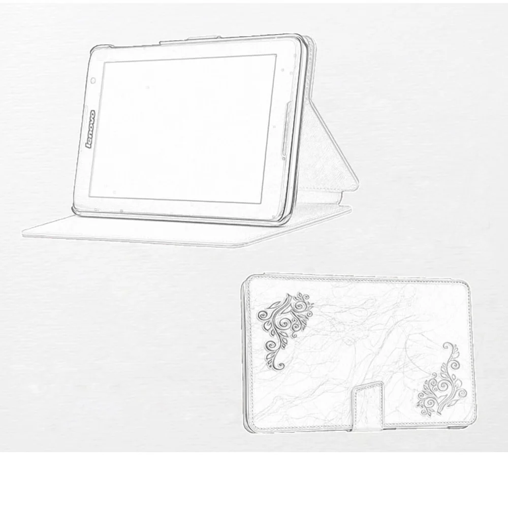 Чехол из искусственной кожи с принтом для Lenovo Tab A8 A5500 чехол 50 h 8 дюймов планшета +