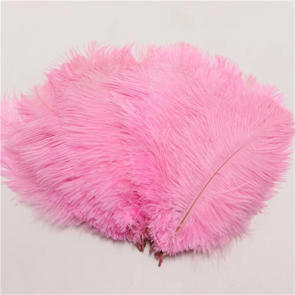 

14-16inch/35-40cm ostrich feather pink color fluffy ostrich plumage jewelry accessories wedding decoration DIY costumes headwear