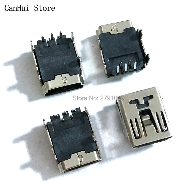 10 шт. мини usb коннектор 90 градусов 4P 5pin тип B гнездовой разъем Micro для мобильный