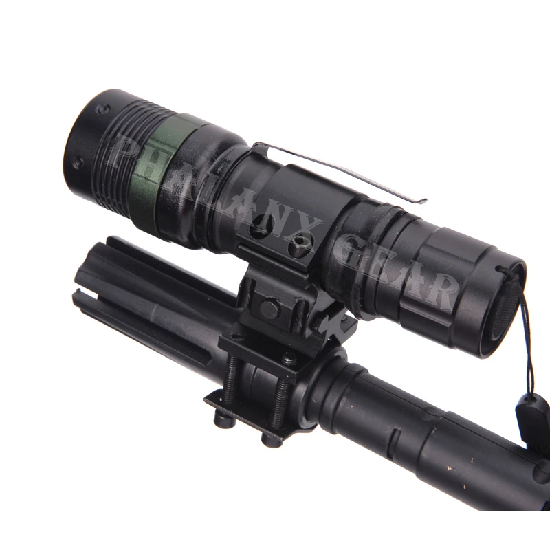 Охотничий Тактический фонарик с регулируемым Q5 компактным зумом CREE светодиодный