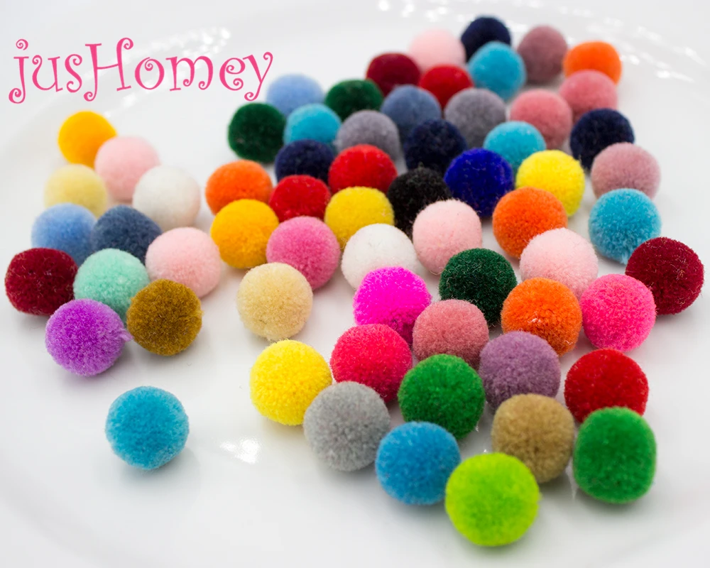 20 шт. разноцветные помпоны ручной работы из пряжи с помпонами для вечерние