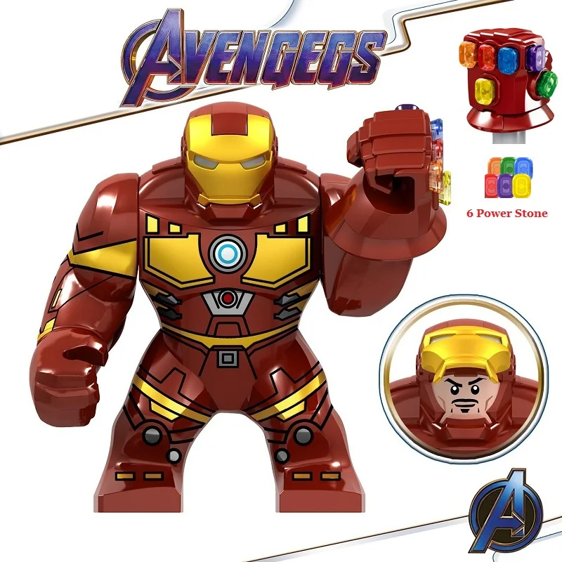 Конструктор с космическим корпусом Халк Железный человек Legoed Marvel Playmobil детская