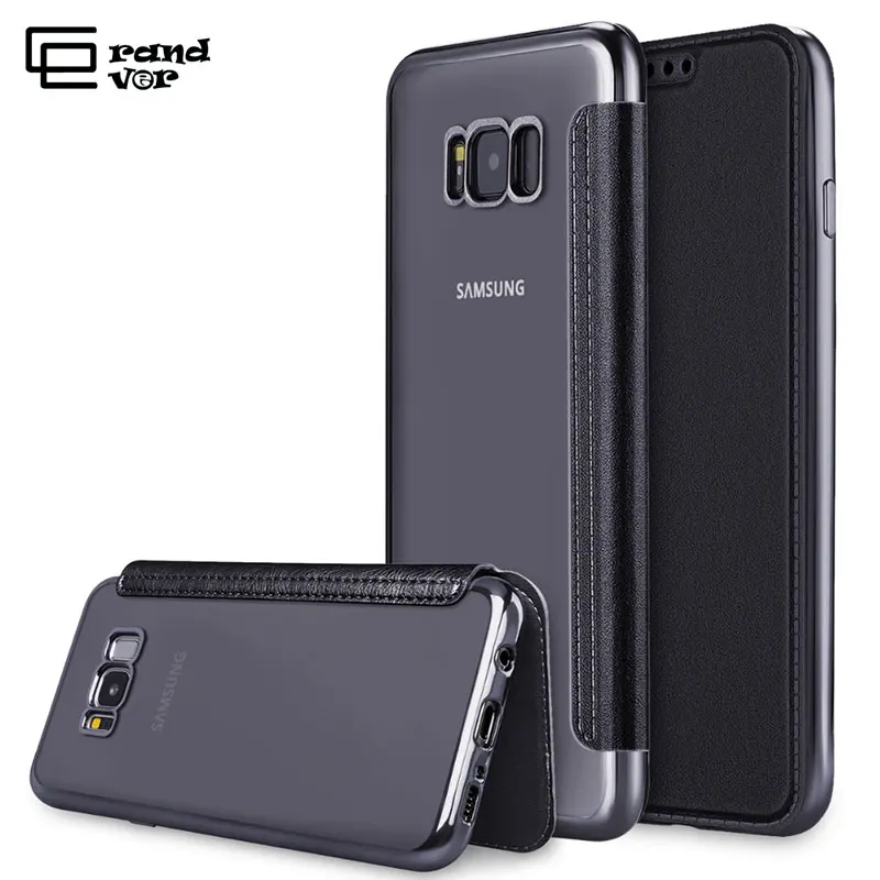 GrandEver Роскошный чехол для Samsung Galaxy S8 Plus кожаный портмоне с отделениями флип Бизнес