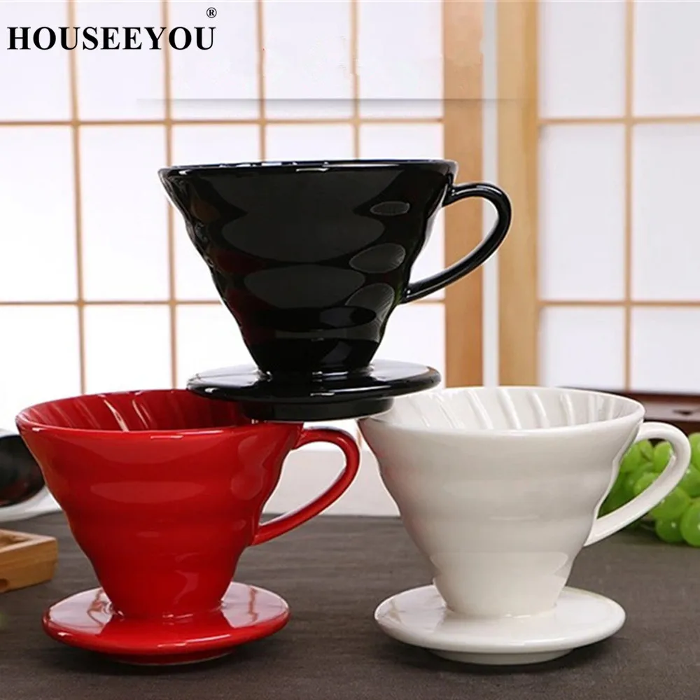 V60 стиль кофе капельного фильтра чашка Перманентный залить Кофе чайник с