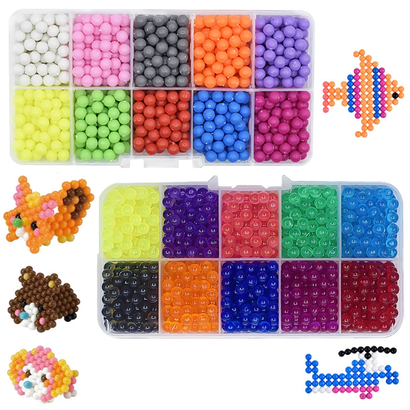 10 цветов 1100 Шт хрустальные bean DIY магические бусины 3D головоломка образовательный