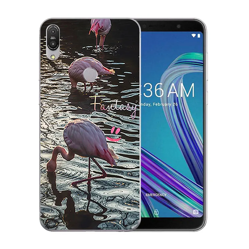 Для Asus Zenfone Max Pro (M1) ZB601KL рисунок Фламинго Силиконовая задняя крышка 5 99 дюйма для