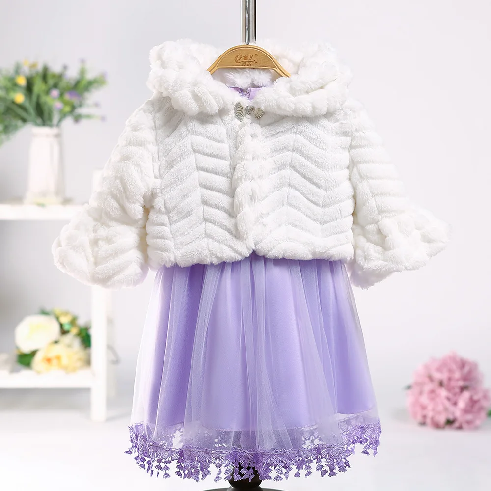 2019 Spring Autumn Jacket For Girls Fur Coat Kids Warm Outerwear Shawl Cape Children Clothes | Детская одежда и обувь