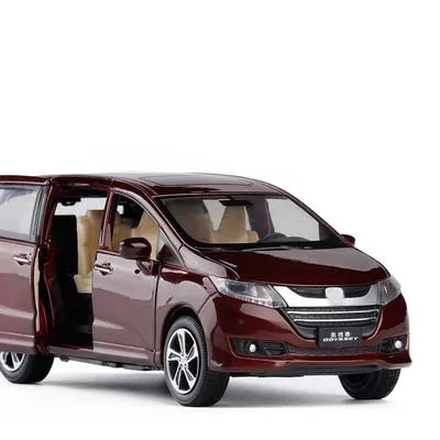 Новинка 1:32 Honda Odyssey литая под давлением металлическая модель автомобиля с музыкальным мигающим оттягиванием 6 открывающихся дверей детские игрушки подарки