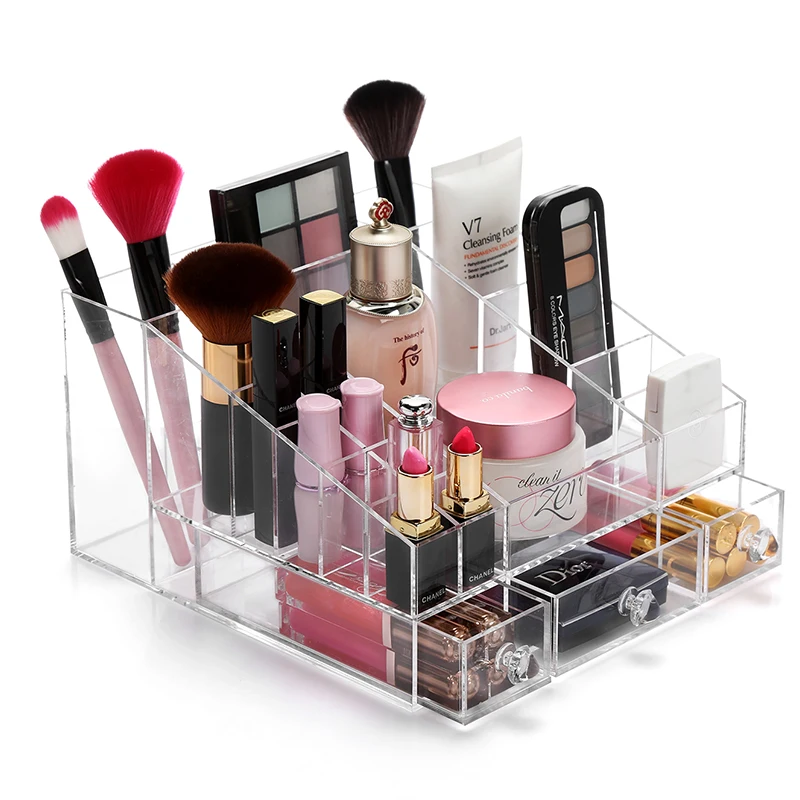 AF новая многофункциональная коробка для хранения органайзер макияжа акриловый