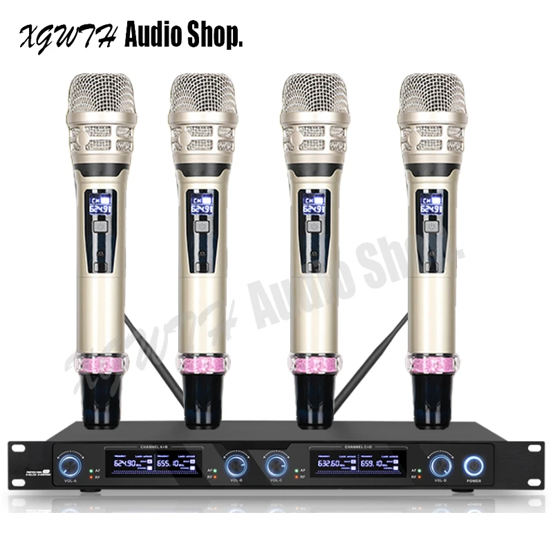 Беспроводная микрофонная система для караоке и диджея профессиональный