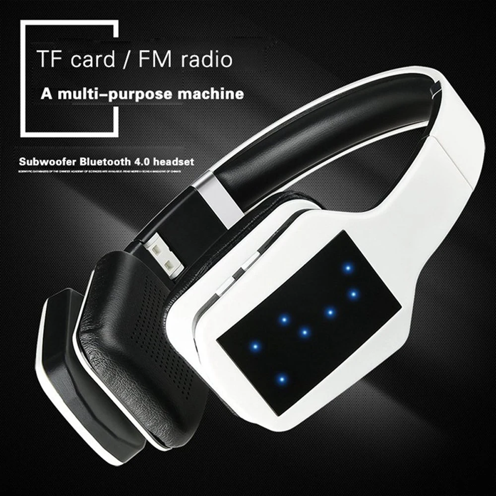 TORTOYO S650 беспроводные наушники Bluetooth гарнитура стерео наушники с микрофоном светодиодный fm-радио для смартфонов компьютер