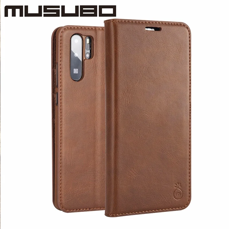 Musubo Чехол для Huawei P30 чехол на Роскошные чехлы из натуральной кожи Funda Pro Кошелек с