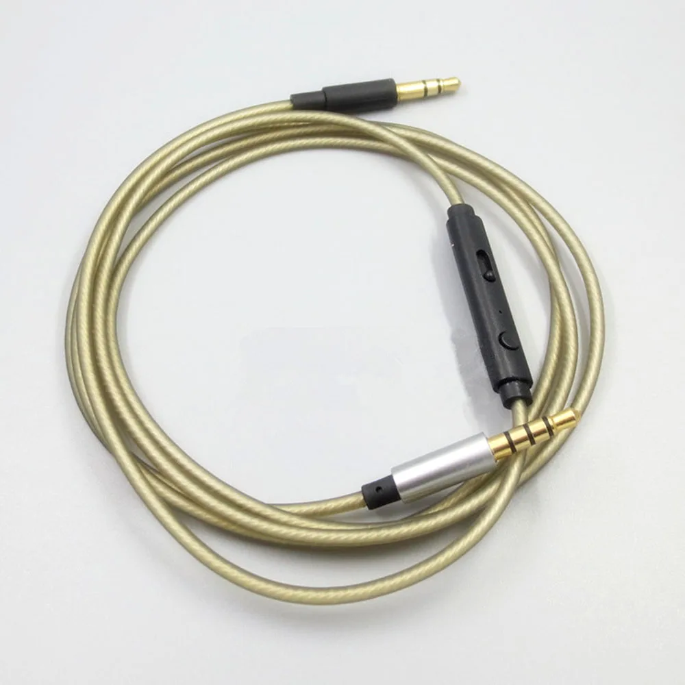 B--with mic Посеребренные Обновление Аудио кабель для SONY MDR-XB950N1 MDR-1000X MDR-100AAP 100ABN XB950BT MDR-1A MDR-1ADAC MDR1ABT наушники - Цвет: B--with mic