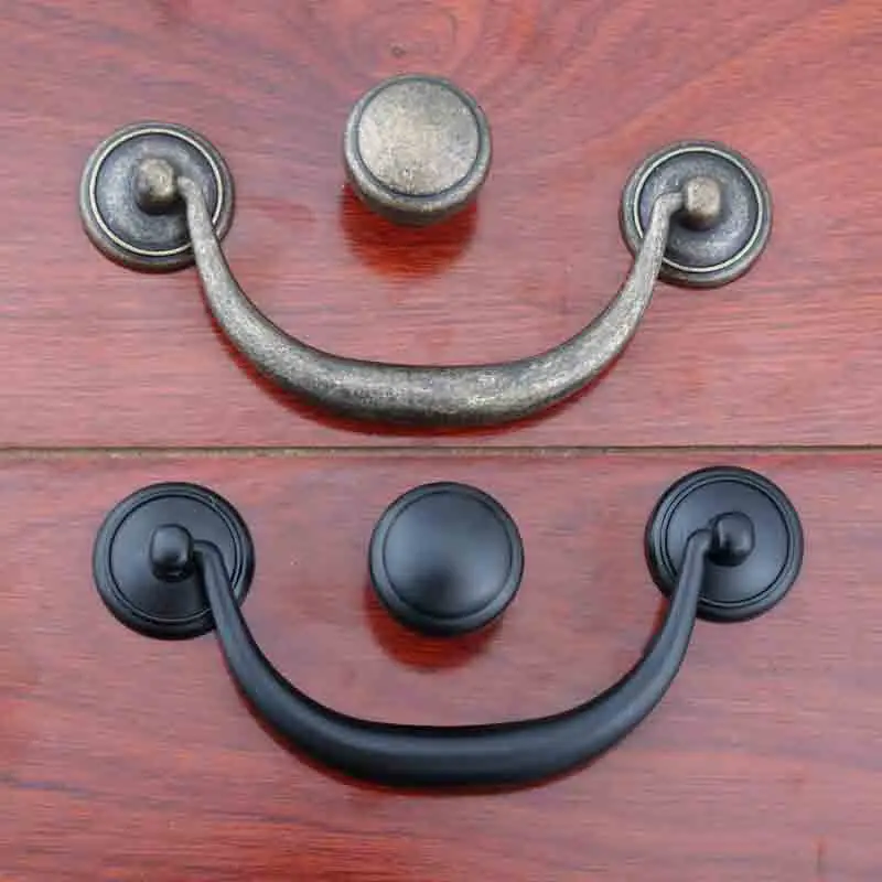 96 мм Винтажное кольцо для снятия стресса выдвижная ручка шкафа черный комод