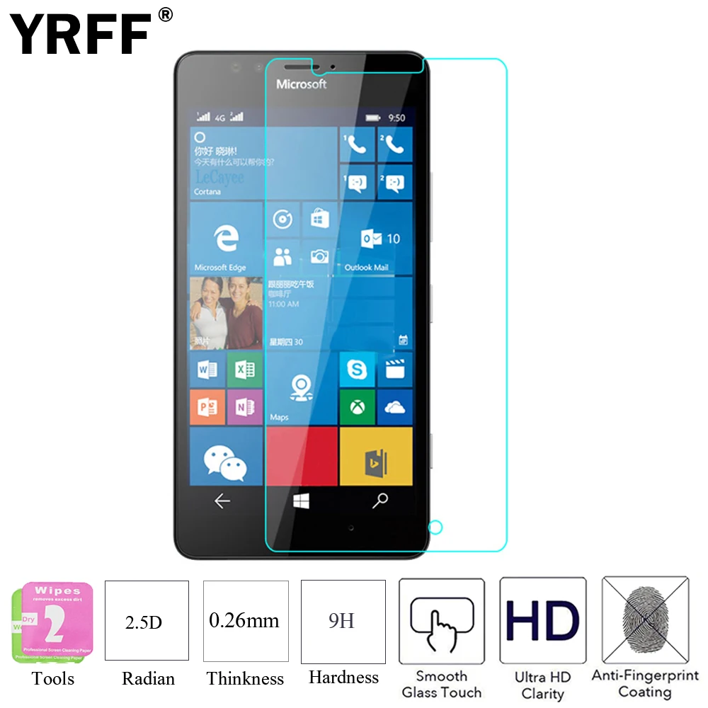 10 шт 0,026 мм защитная пленка из закаленного стекла для экрана для microsoft Lumia от Nokia 430 435 520 525 530 535 540