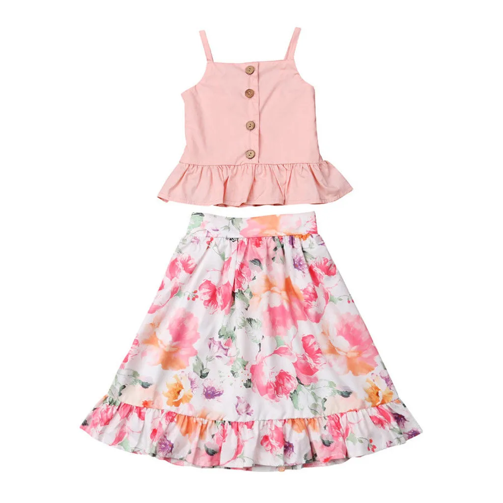 Одежда для маленьких девочек модная футболка без рукавов жилет Топ на бретелях +