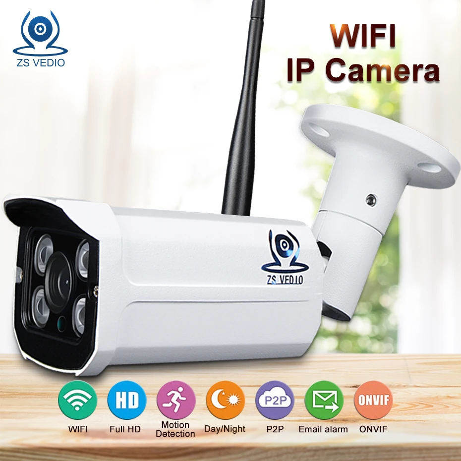 ZSVEDIO Беспроводной IP Камера сигнализации Системы ip-видеонаблюдения NVR s 1080 Wi-Fi