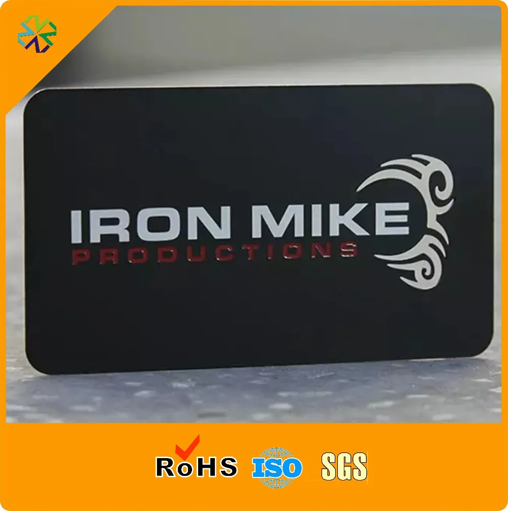 (100pcs/lot)one side logo laser etched cutting out matte black cards printing with stainless steel material