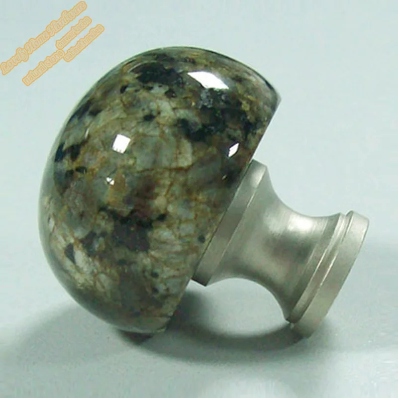 32 мм полушаровой ручка Китай зеленый гранит выдвижных ящиков сельский кабинет