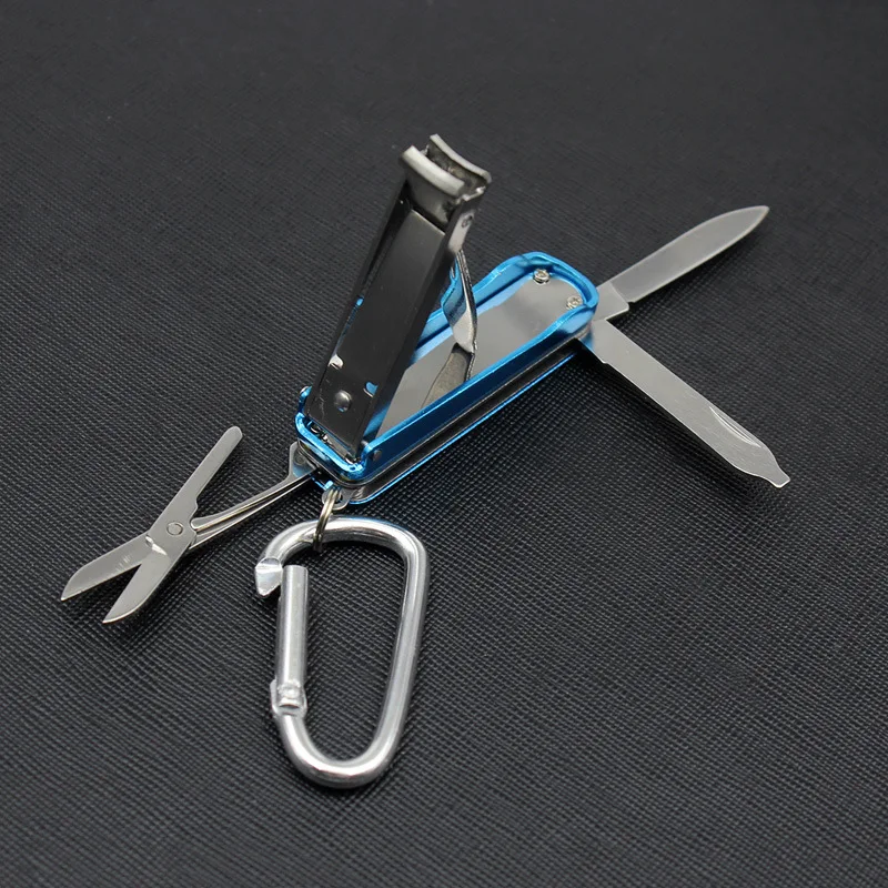Роскошный многофункциональный ножницы для ногтей нож брелок мужской ручной