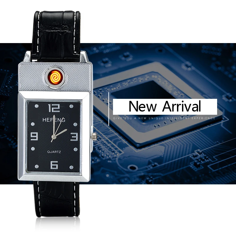 3 шт./лот Непламено ветрозащитный зажигалка часы Перезаряжаемые легче relogio сайт