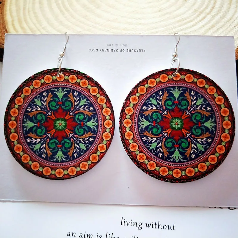 Деревянные круглые африканские разноцветные цветущие цветы 60 см таинственный