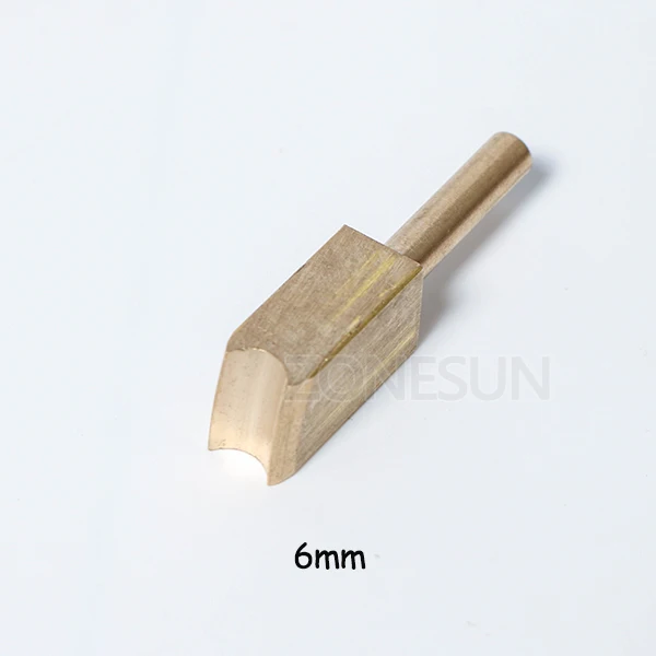 6mm width ZONESUN 10 шт. одна линия 1-8 мм кожаный край для герметизации DIY инструмент латунь паяльник край маркировки кожевенное ремесло инструмент embosser - Цвет: 6mm width