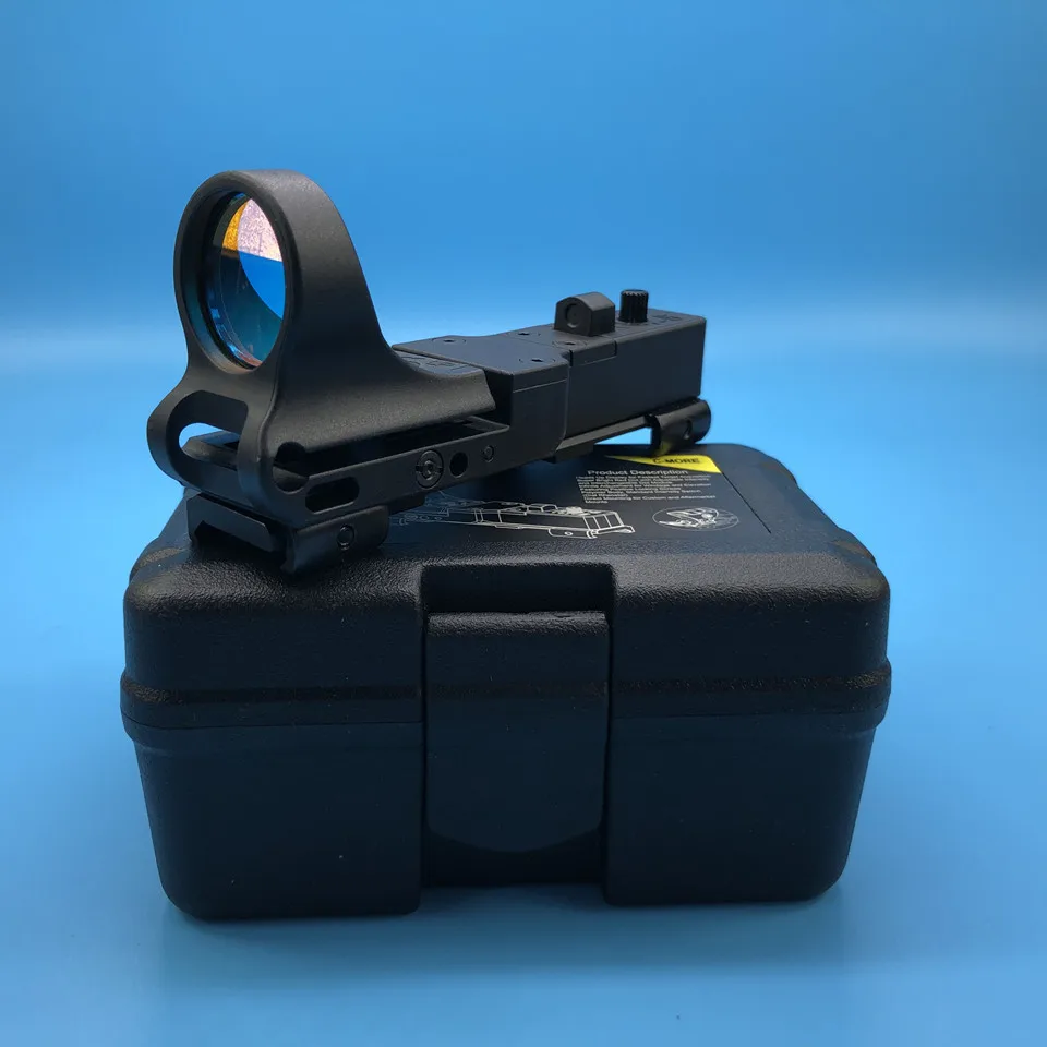 Black Тактический красный точечный прицел EX 182 элемент SeeMore Railway Reflex C-MORE Red Dot Sight 6 цветов оптика охотничий прицел для страйкбола - Цвет: Black