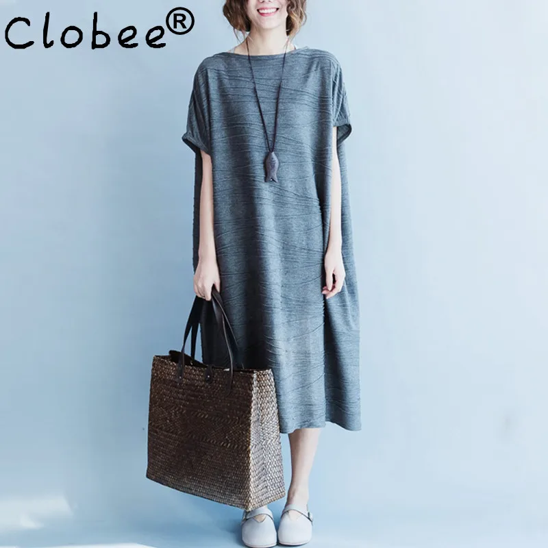 Женское платье без рукавов Clobee XL 5XL длинное офисное в этническом стиле с круглым