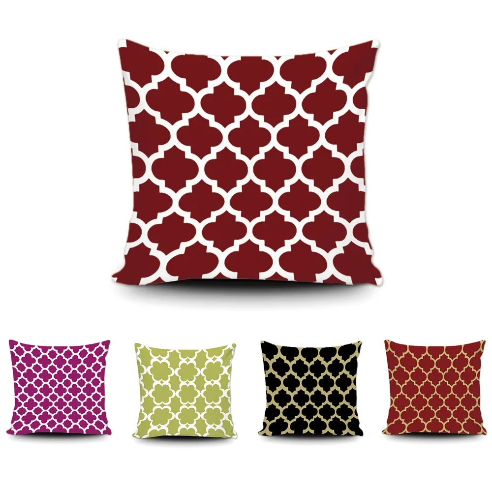 Современная наволочка для подушки с абстрактным рисунком из марокканских