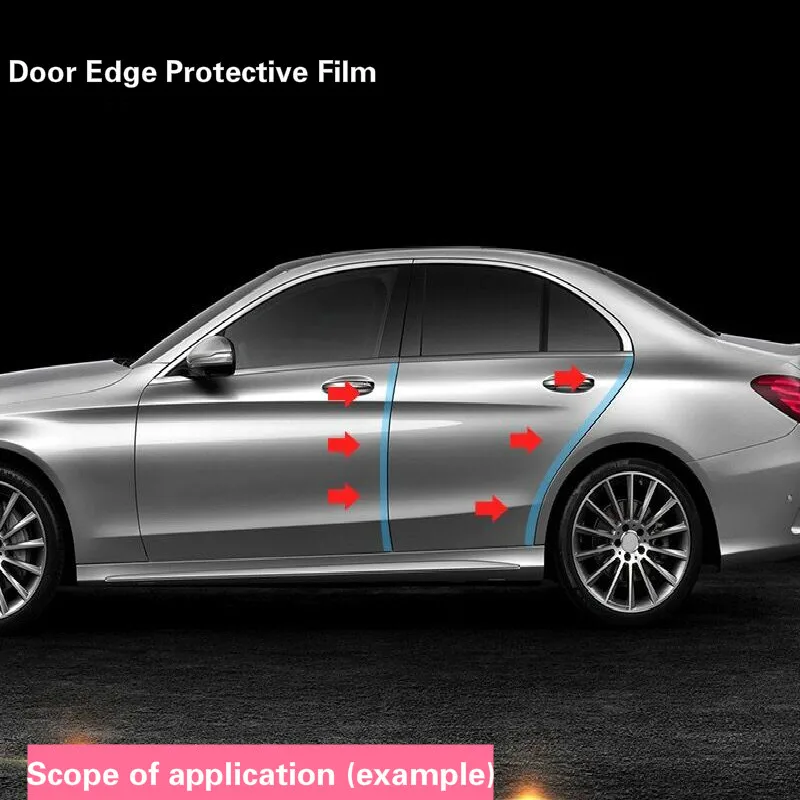 1 5 см * 500 см/рулон ТПУ Защитная прозрачная пленка на края двери автомобиля Защита