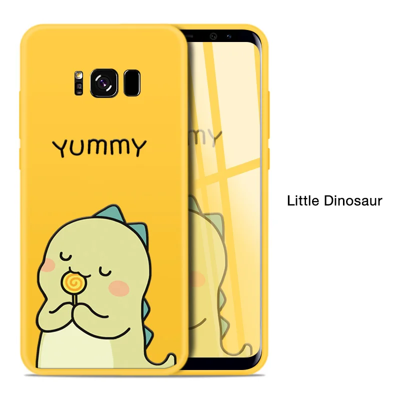 Little Dinosaur ASINA чехол с милым животным для samsung Galaxy S8, чехол, 3D рельефный Силиконовый противоударный бампер для Galaxy S7 Edge S9 Plus S10 - Цвет: Little Dinosaur