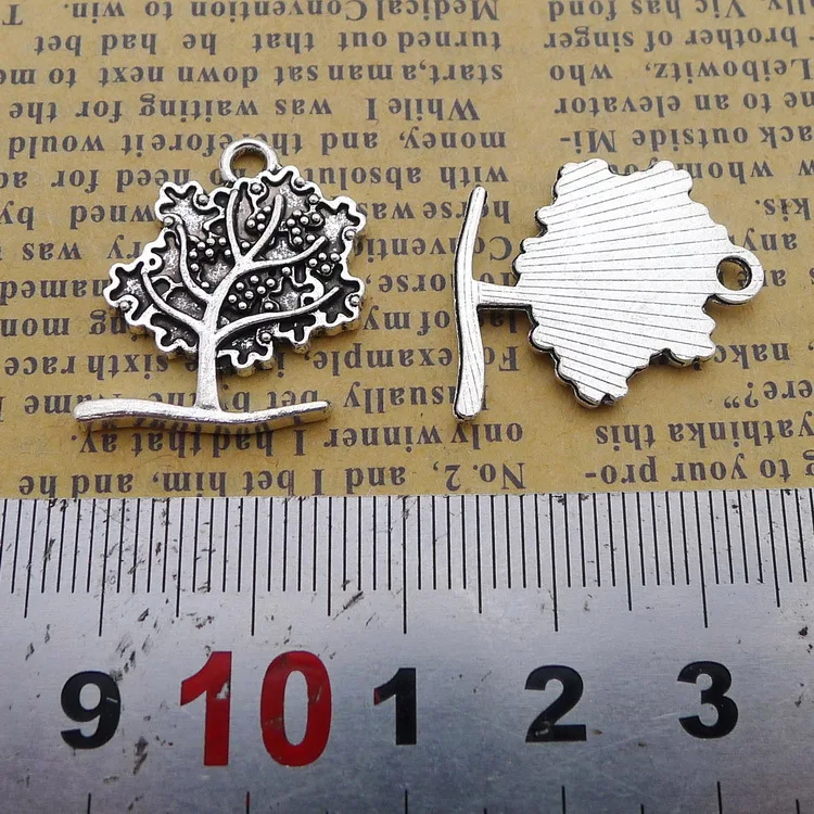 

50pcs Exquisite Fruit tree charms pendants 18*23mm Antique silver bag accessories craft Jewelry earring bracelet necklace anklet