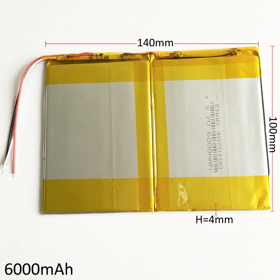 Литий полимерные аккумуляторные батареи 3 7 в 6000 мАч 40140100 для GPS PSP DVD Power bank PAD DIY