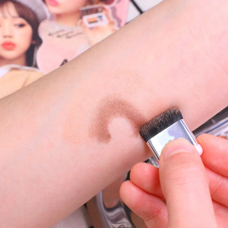 Двойной цвет Lazy Eye Shadow Layer макияж палитра водонепроницаемый для начинающих