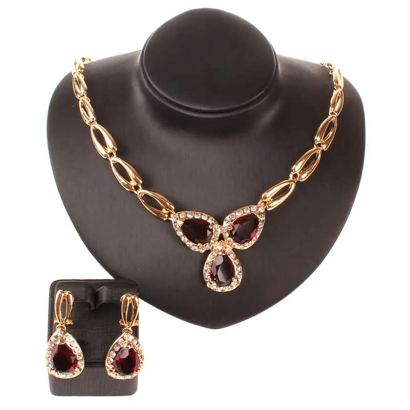 Комплект из колье серёг и кольца с австрийскими кристаллами|fine jewelry set|jewelry setsearrings