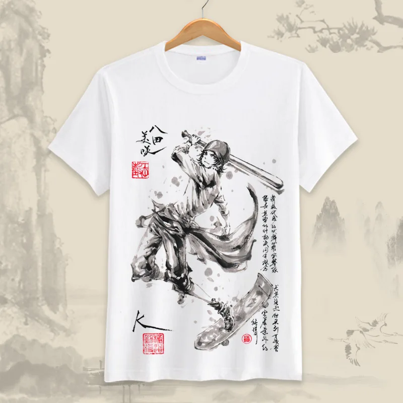 Футболки с рисунком Аниме Манга K Project чернила и стирка рубашки в китайском стиле