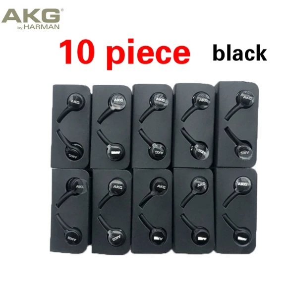 black 10 piece Наушники AKG IG955 опт 5 10 20 шт 3,5 мм наушники-вкладыши с микрофоном Проводная гарнитура для Galaxy samsung S10 s9 S8 S7 смартфон - Цвет: black 10 piece