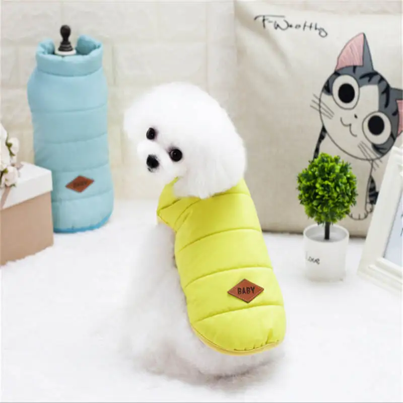 Warm Dog Clothes Puppy Outfit Pet Cat Jacket Coat Winter Soft Sweater Clothing For Small Dogs Chihuahua | Дом и сад