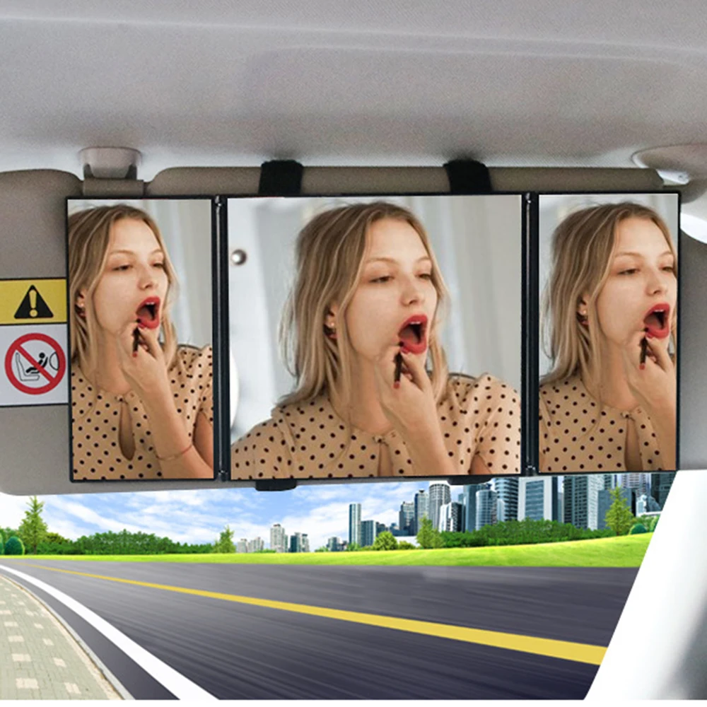 Автомобильный солнцезащитный козырек регулируемое зеркало для макияжа