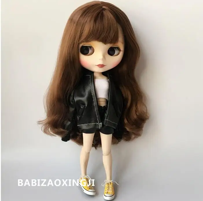 B121 Blyth Кукла одежда 30 см 1/6 аксессуары для кукол Azone кожаная куртка с брюками 3