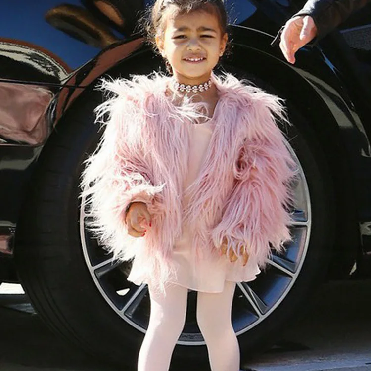2017 новое зимнее детское меховое пальто имитация меха лисы теплая плюшевая одежда