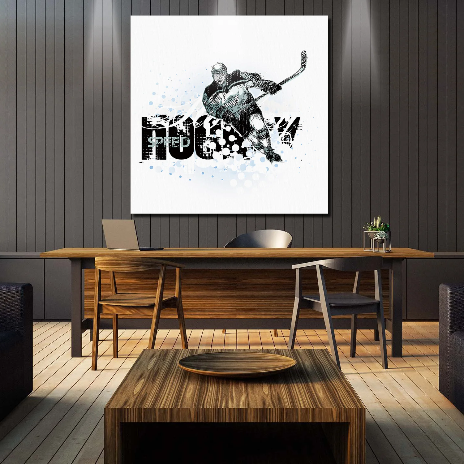 ArtStore ледяной хоккейный плеер скорость льда масляная живопись Новый Год Вечерние