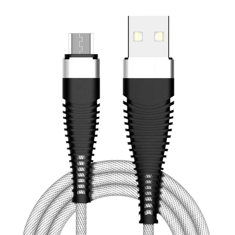 Micro USB кабель 2A Быстрая зарядка usb type C Синхронизация данных мобильного телефона Android адаптер кабель для зарядного устройства для samsung Xiaomi huawei - Цвет: Белый