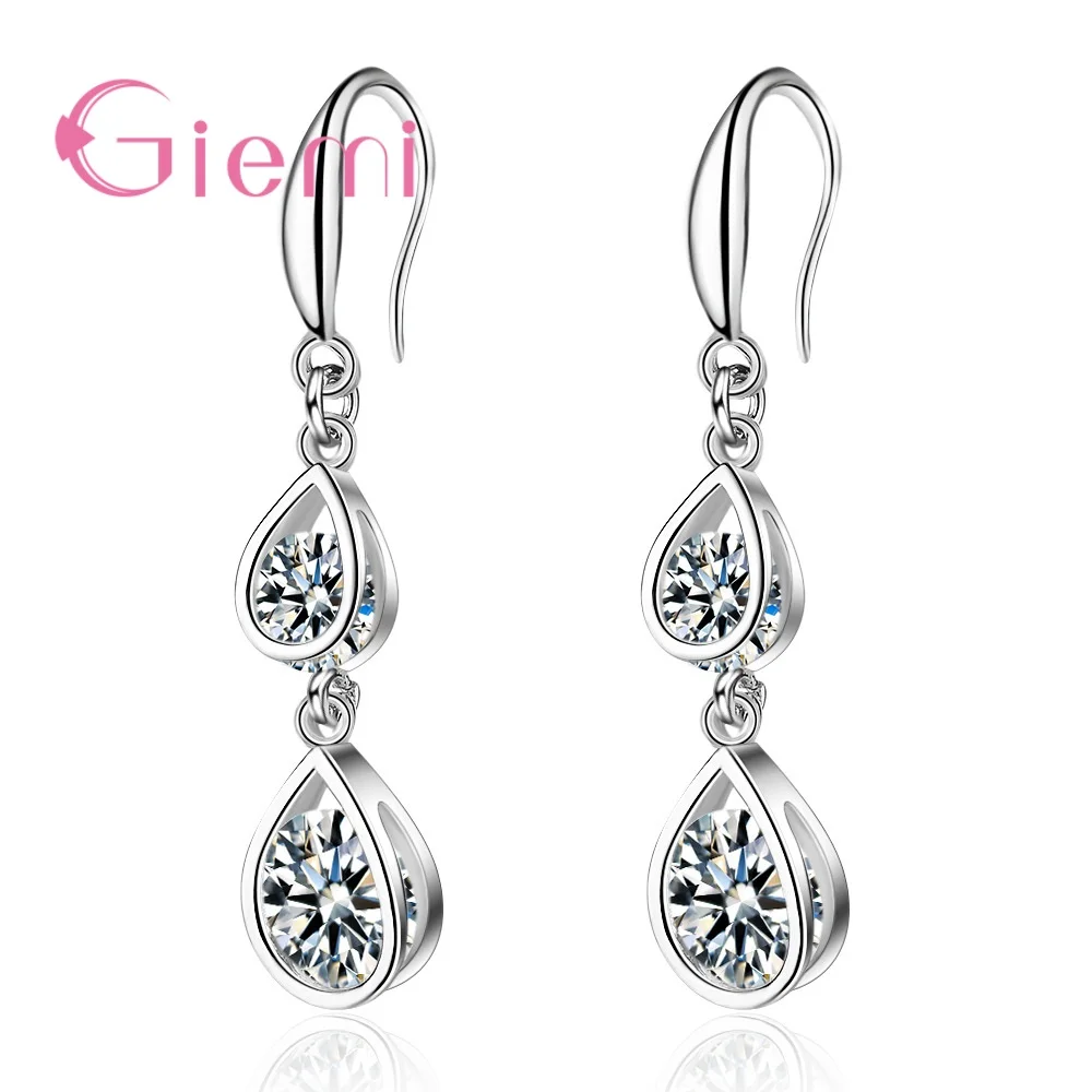 

2019 модные роскошные большие S90 кубические циркониевые серьги для женщин Мода корейский стиль Геометрические массивные серьги-капельки юве...